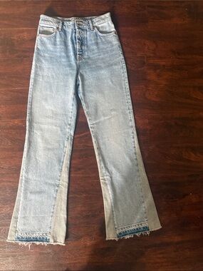 Women's Light Blue High-Rise Flare Jeans